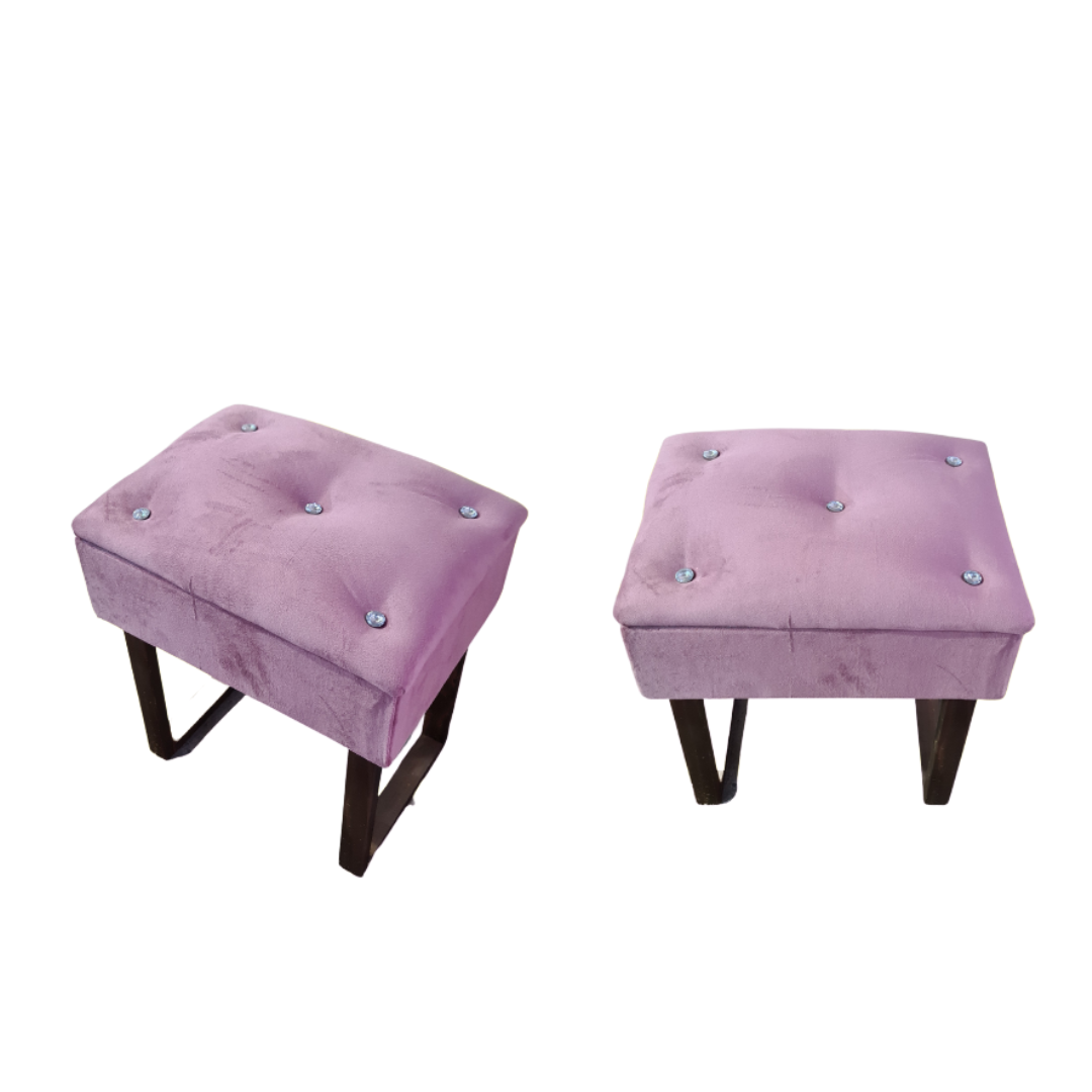 Banqueta pequeña Palo Rosa Diamante 40x34x49 Rimar.