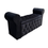 Miniatura: Banqueta Baúl Capitoné con Brazo Negro Felpa Diamante 140x40x50x40Rimar
