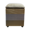 Miniatura: Pouf Baúl Bicolor Crema Beige Felpa 40x33x50x40 Rimar