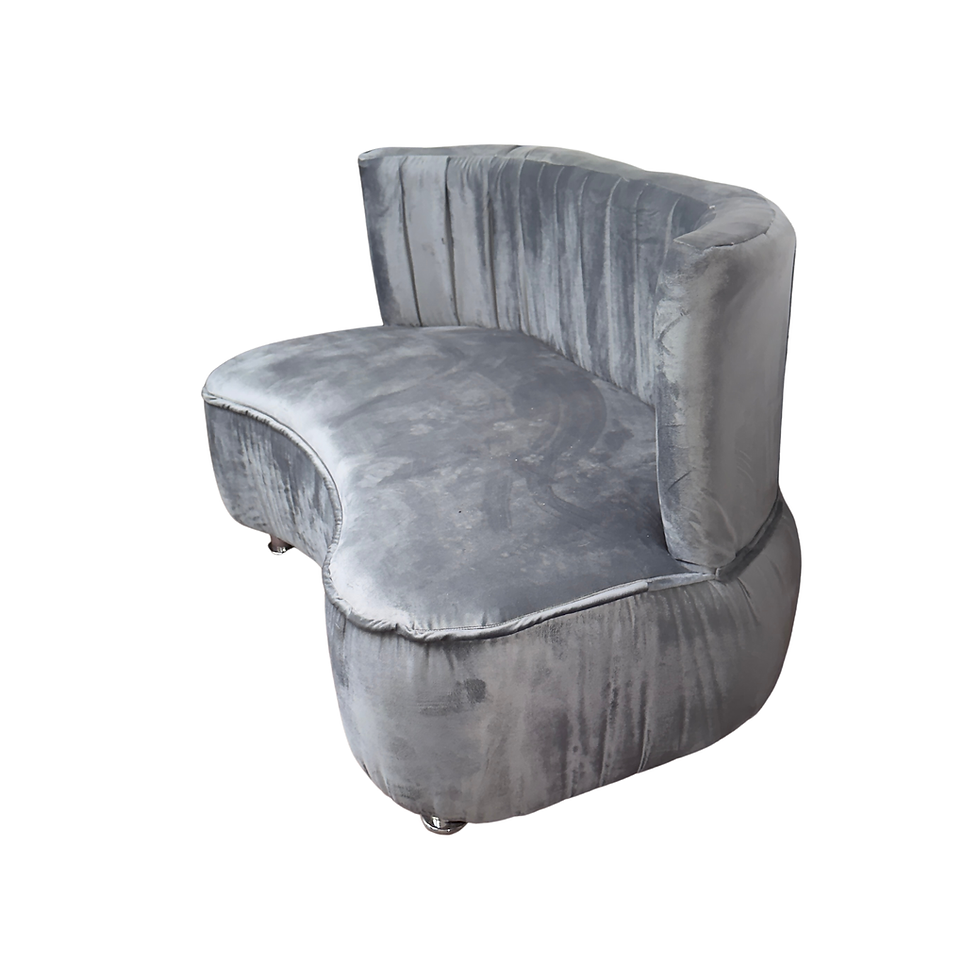 Miniatura: Sofa Curvo 2 Cuerpos Gris Felpa