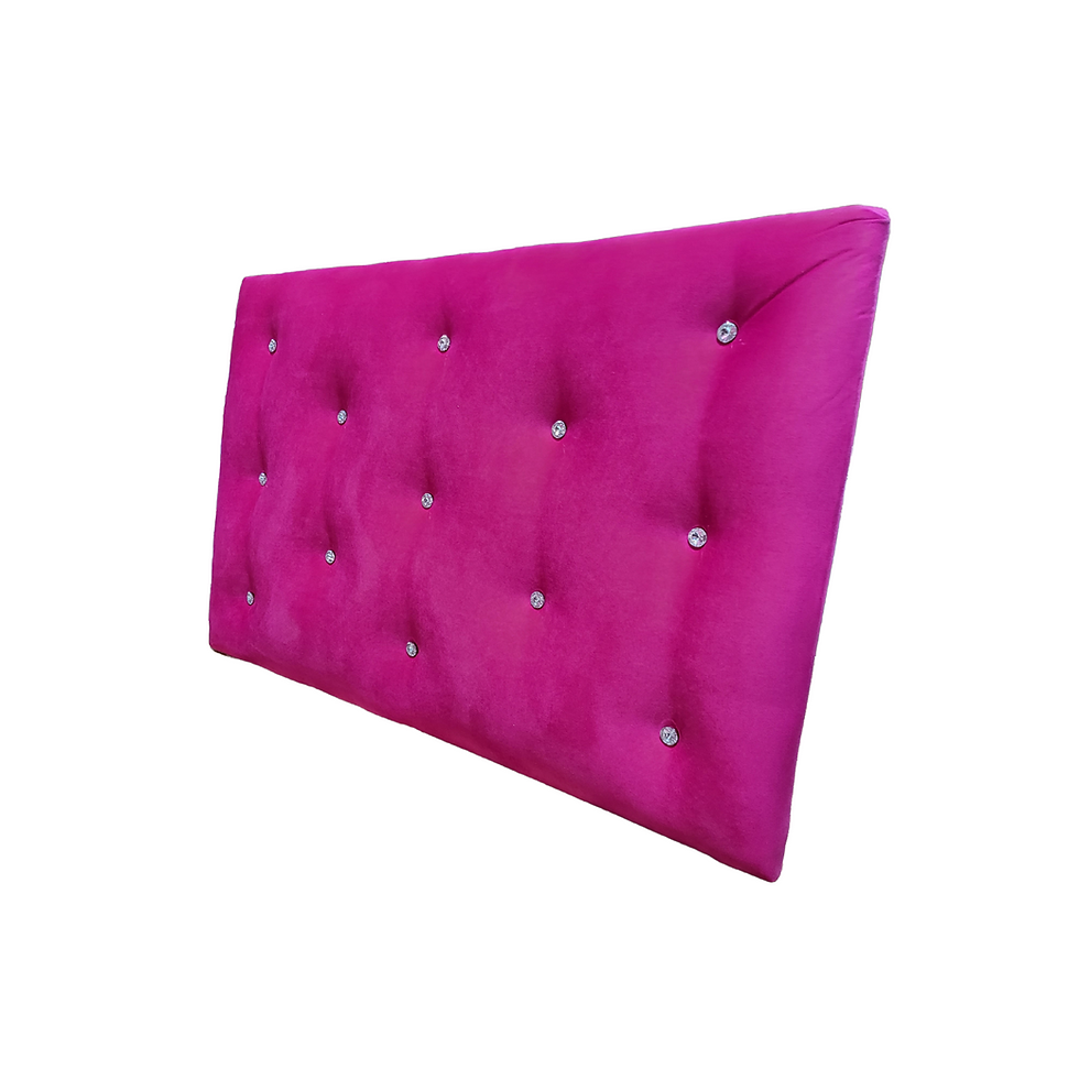 Miniatura: Respaldo 1 plaza Fucsia Felpa Diamante