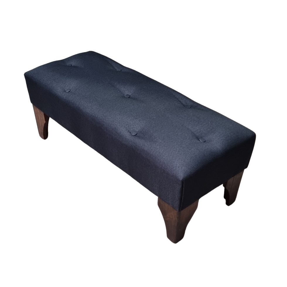 Miniatura: Banqueta Larga Negro Lino 100x40x40 Rimar.