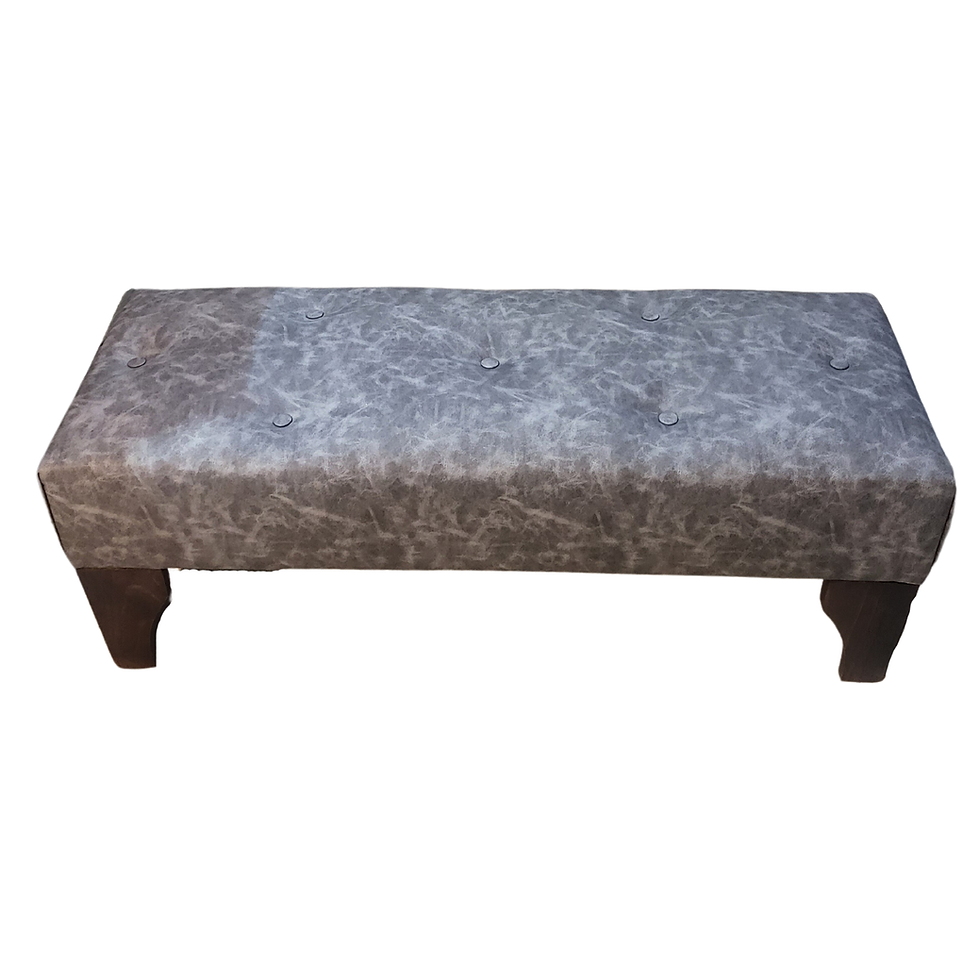 Miniatura: Banqueta Larga Gris Cuero PU 100x40x40 Rimar.