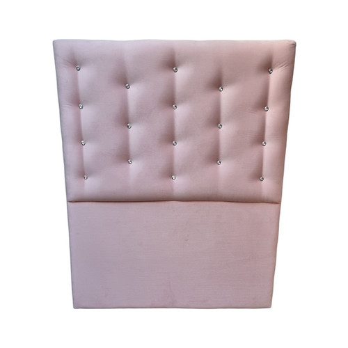 Respaldo Rosa Respaldo a piso plaza y media Rosa pastel Diamante | Muebles Rimar