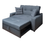 Miniatura: Sofa cama 2 Cuerpos Gris Lino