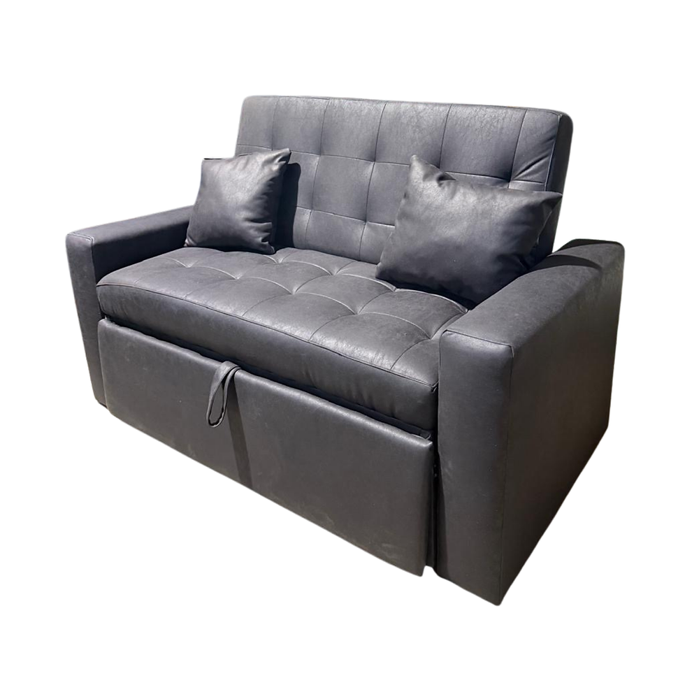 Miniatura: Sofa cama 2 Cuerpos Negro eco cuero