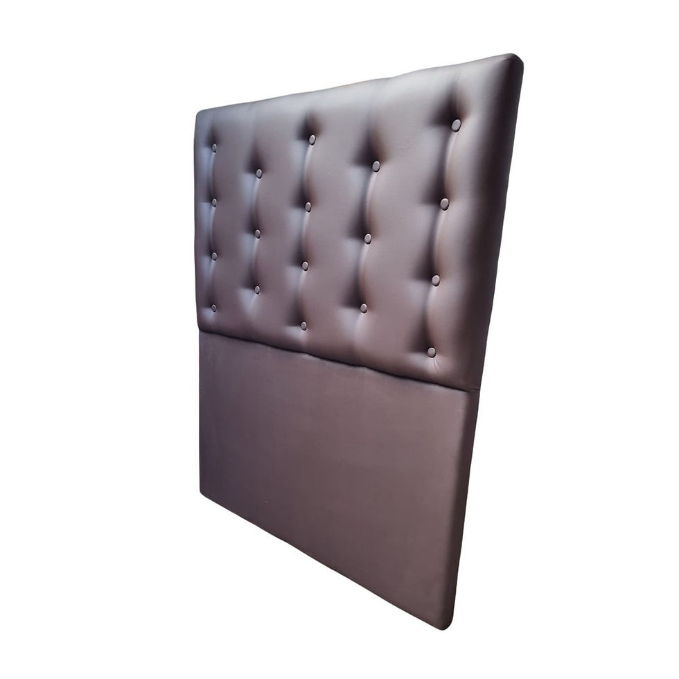 Miniatura: Respaldo a piso plaza y media Cafe Chocolate Cuero PU