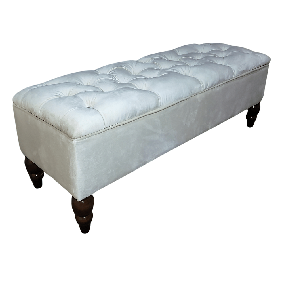 Banqueta Baúl Capitoné Reina 120x40x42x20 Rimar