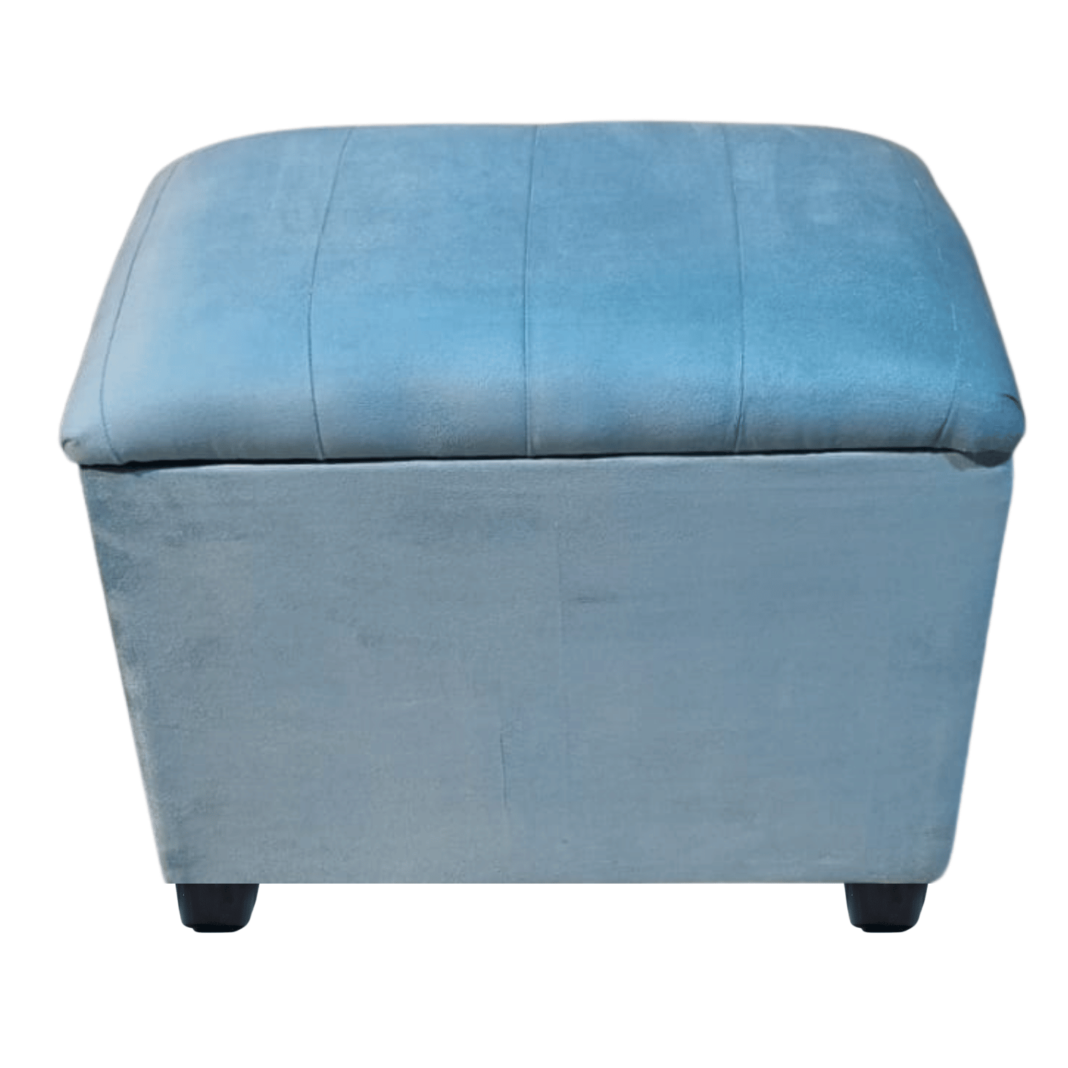 Banqueta Baúl Turquesa Felpa 60x45x35x35 Rimar