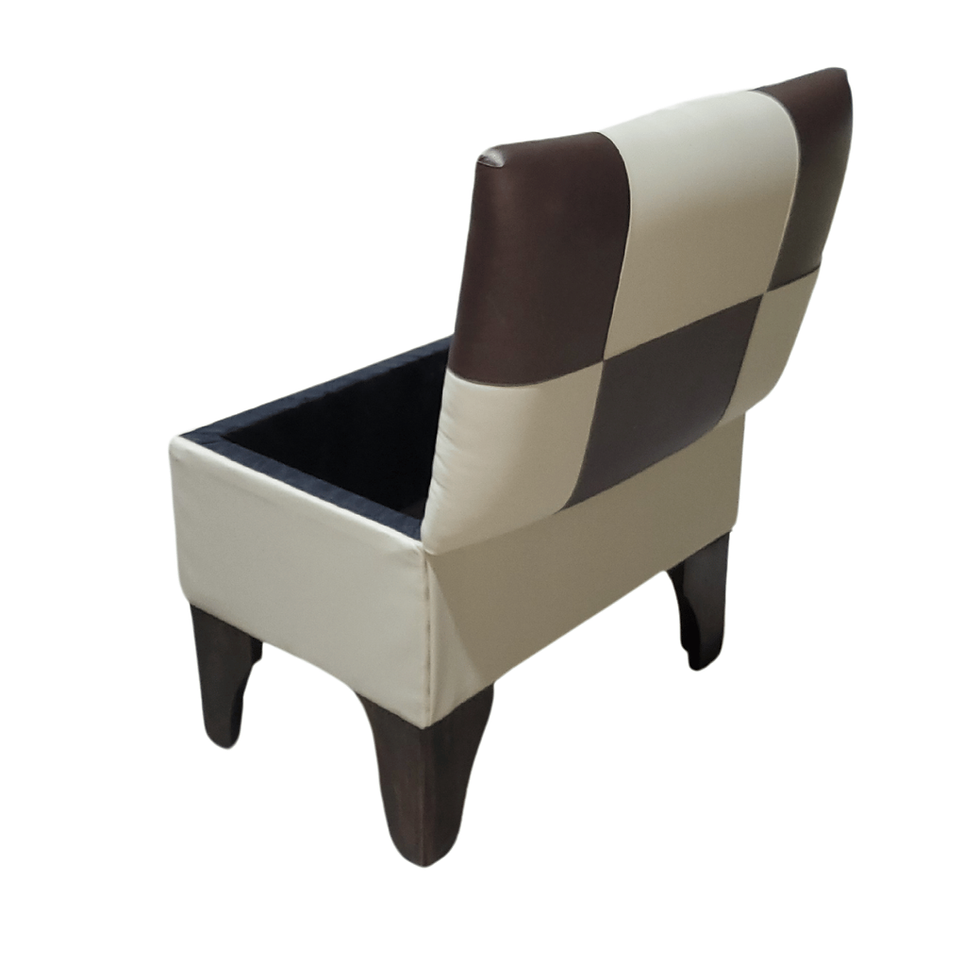 Miniatura: Banqueta Baúl Bicolor Eco Cuero 60x40X45X20 Rimar