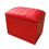 Miniatura: Banqueta Baúl Tubular Rojo Cuero PU 60x40x50x40 Rimar