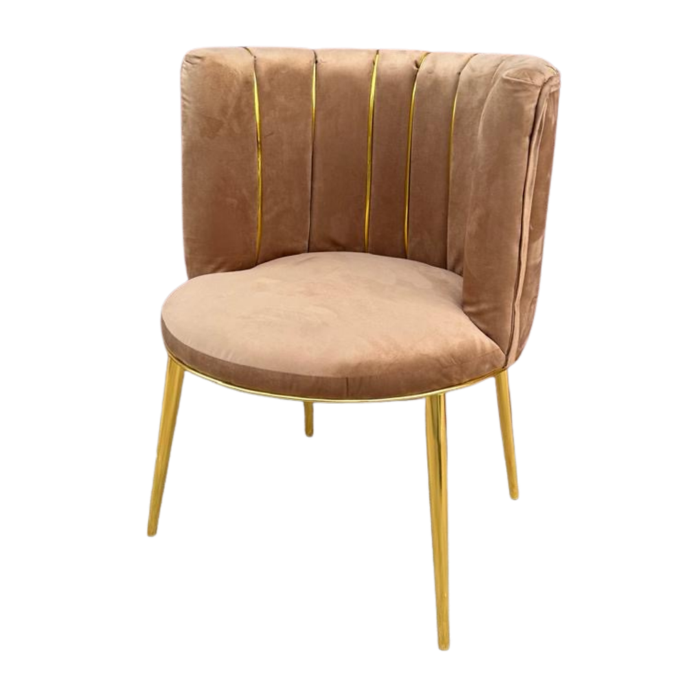 Miniatura: Poltrona Modelo Estela Camel Felpa