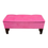 Miniatura: Banqueta Baúl Rosado Felpa Diamante 105x45x40x20 Rimar.