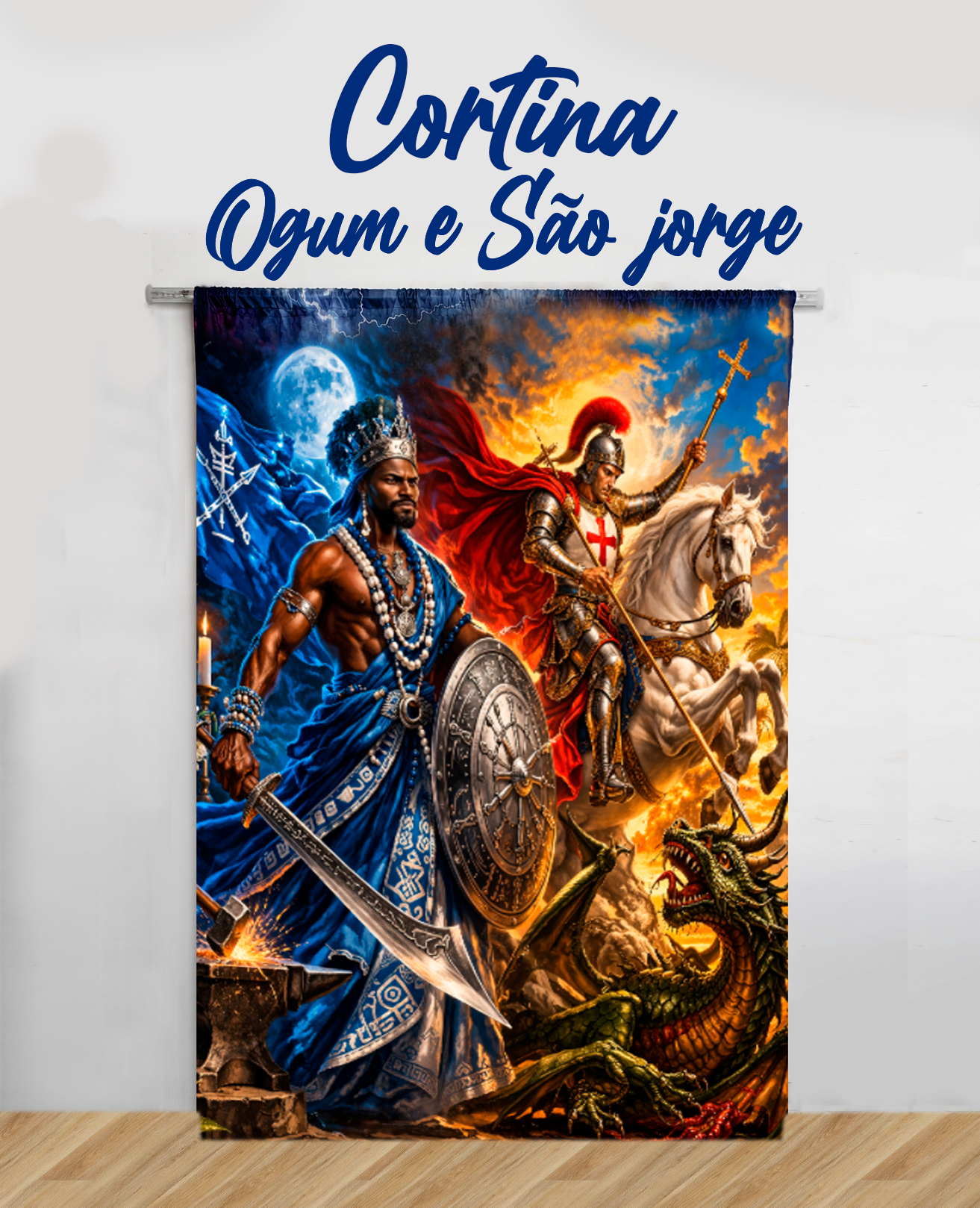 Cortina de São jorge com ogum 3