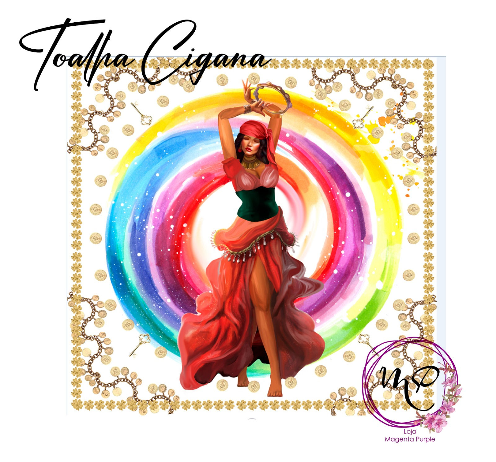 Tolha cigana colorida