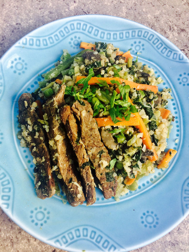 Beef and Veggie Cauliflower Rice Stir Fry
