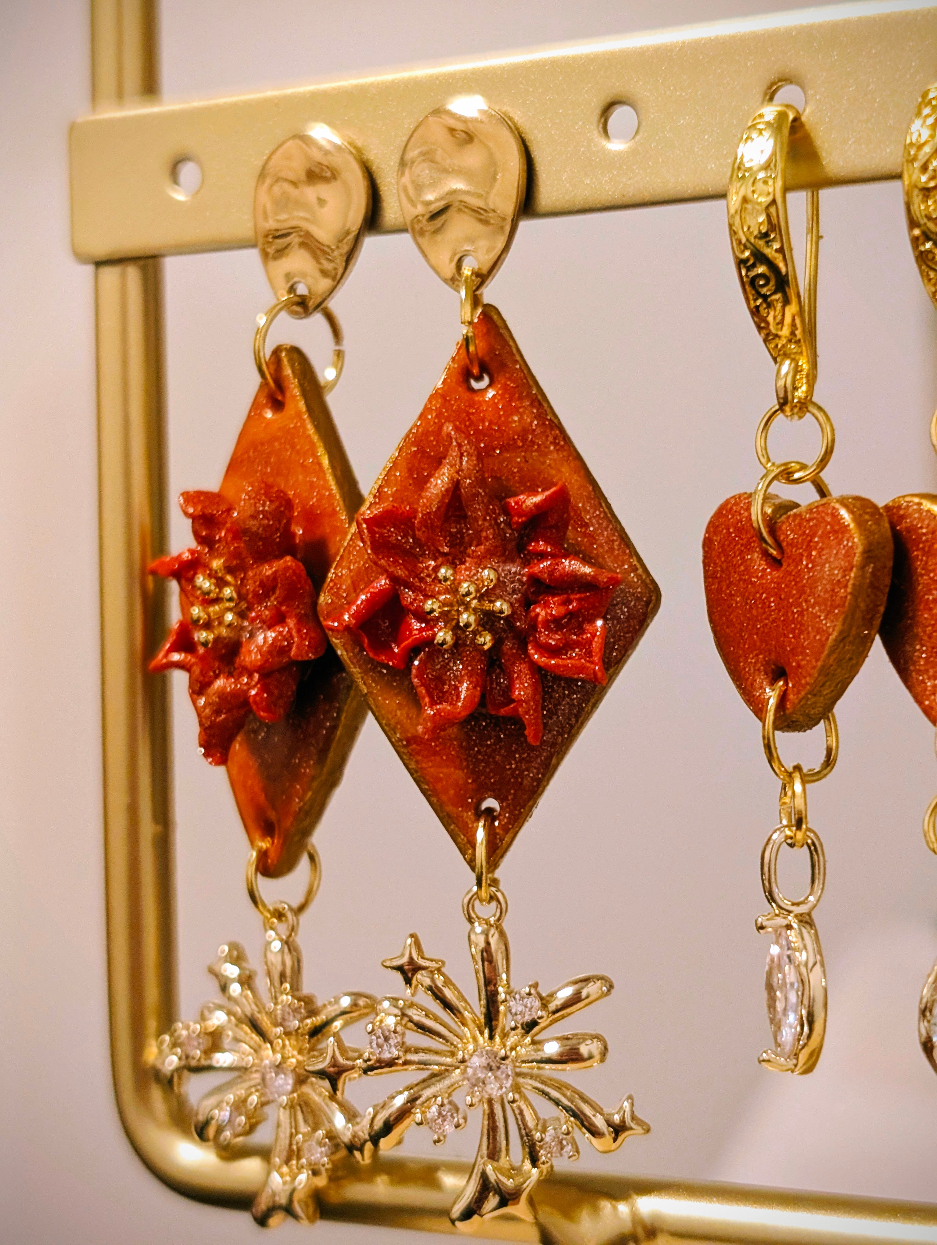 "Christmas Flower ExtraVaganza" - 18K Gold Plated