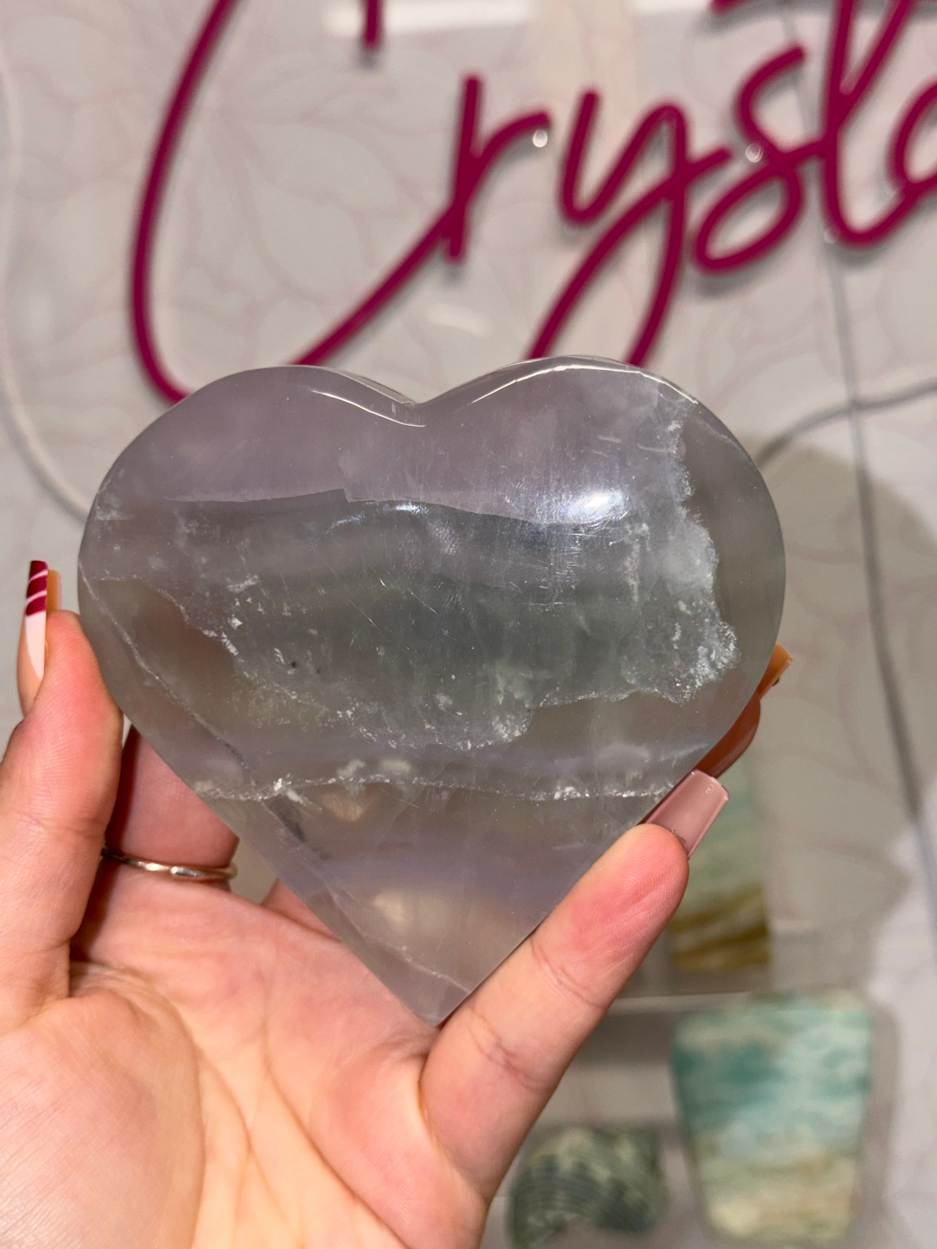 Yttrium Fluorite heart 77 a
