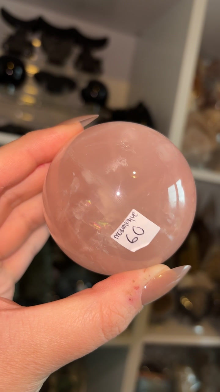 Thumbnail: Rose Quartz sphere (Mozambique) 