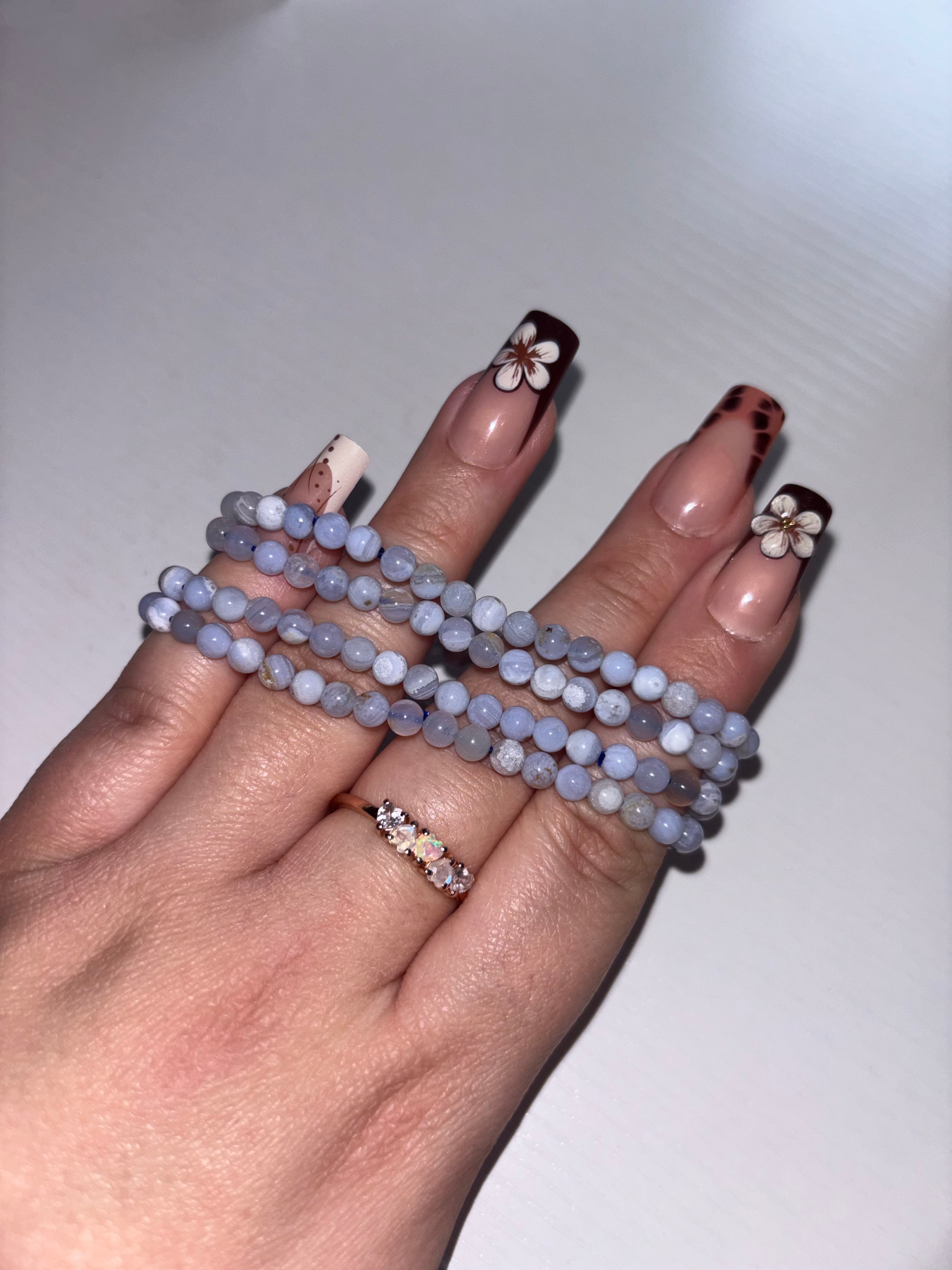 Blue lace agate bracelets 