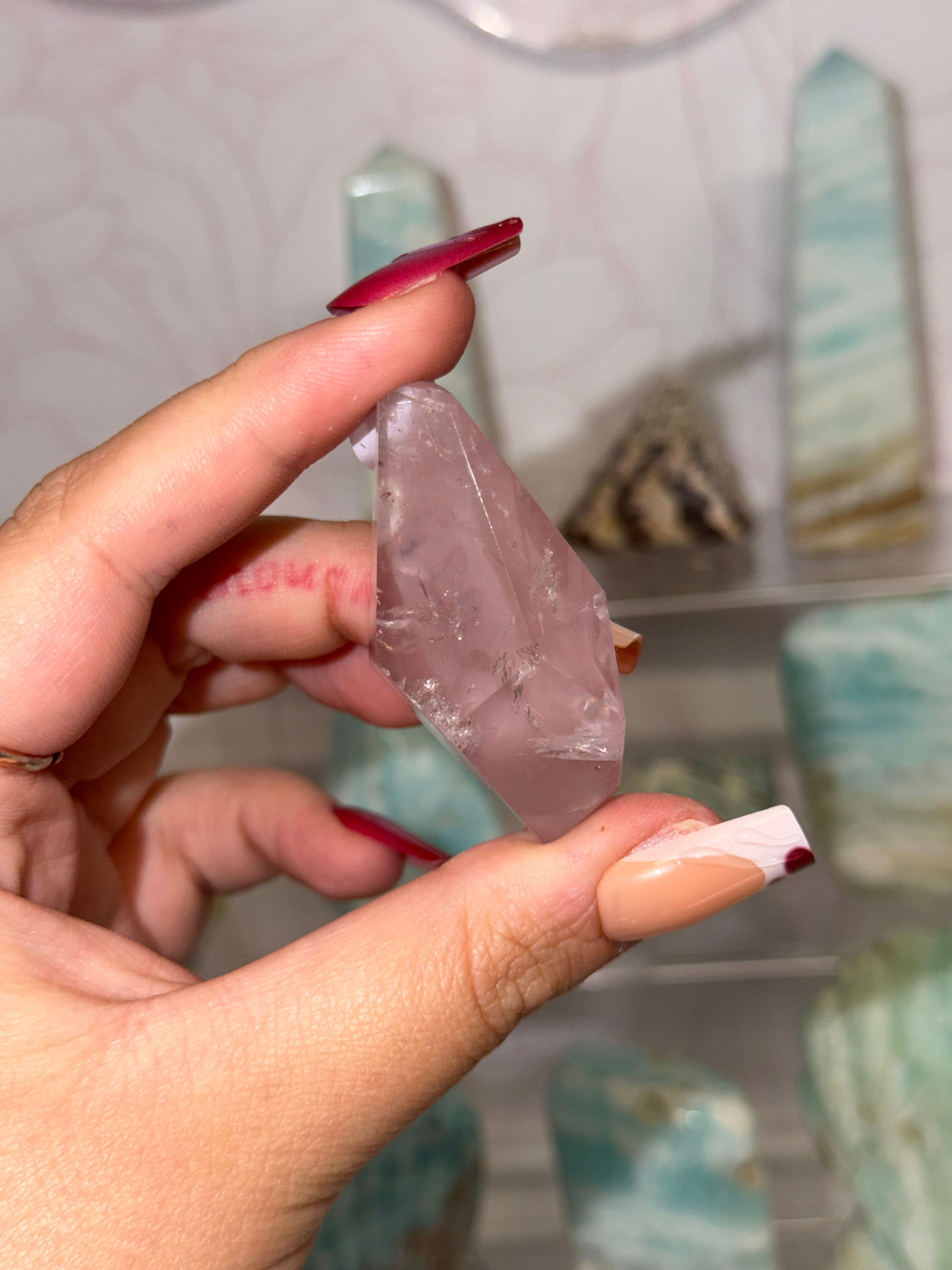 Pink Lithium Quartz Freeform 22b
