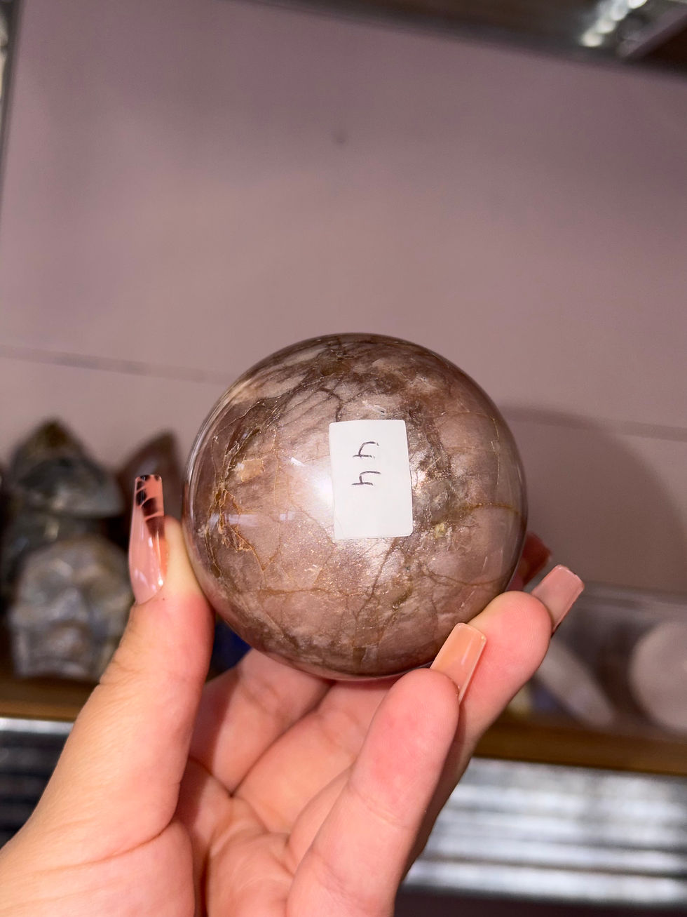 Thumbnail: Rose gold moonstone sphere 