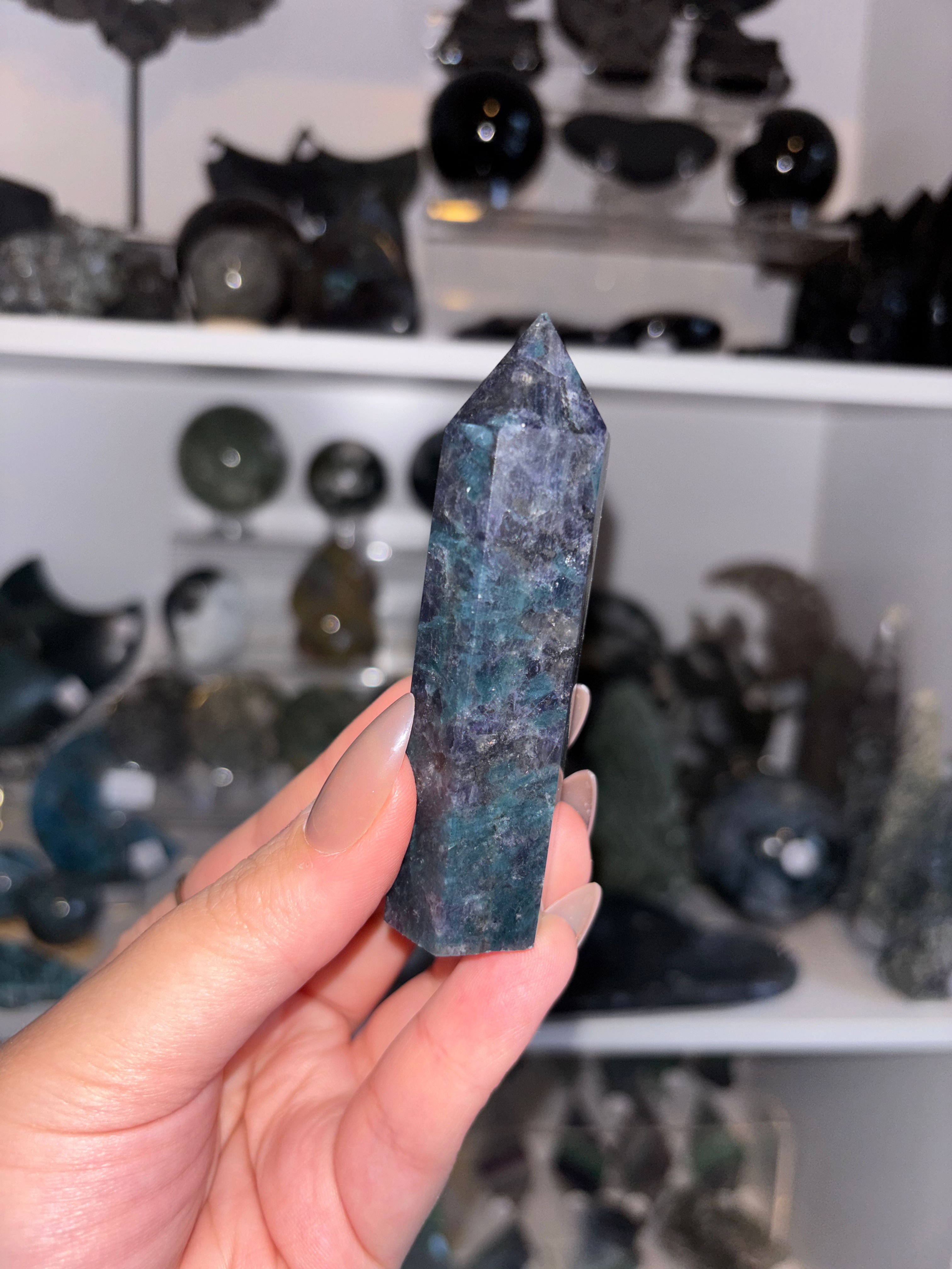 Iolite x Blue Apatite tower B