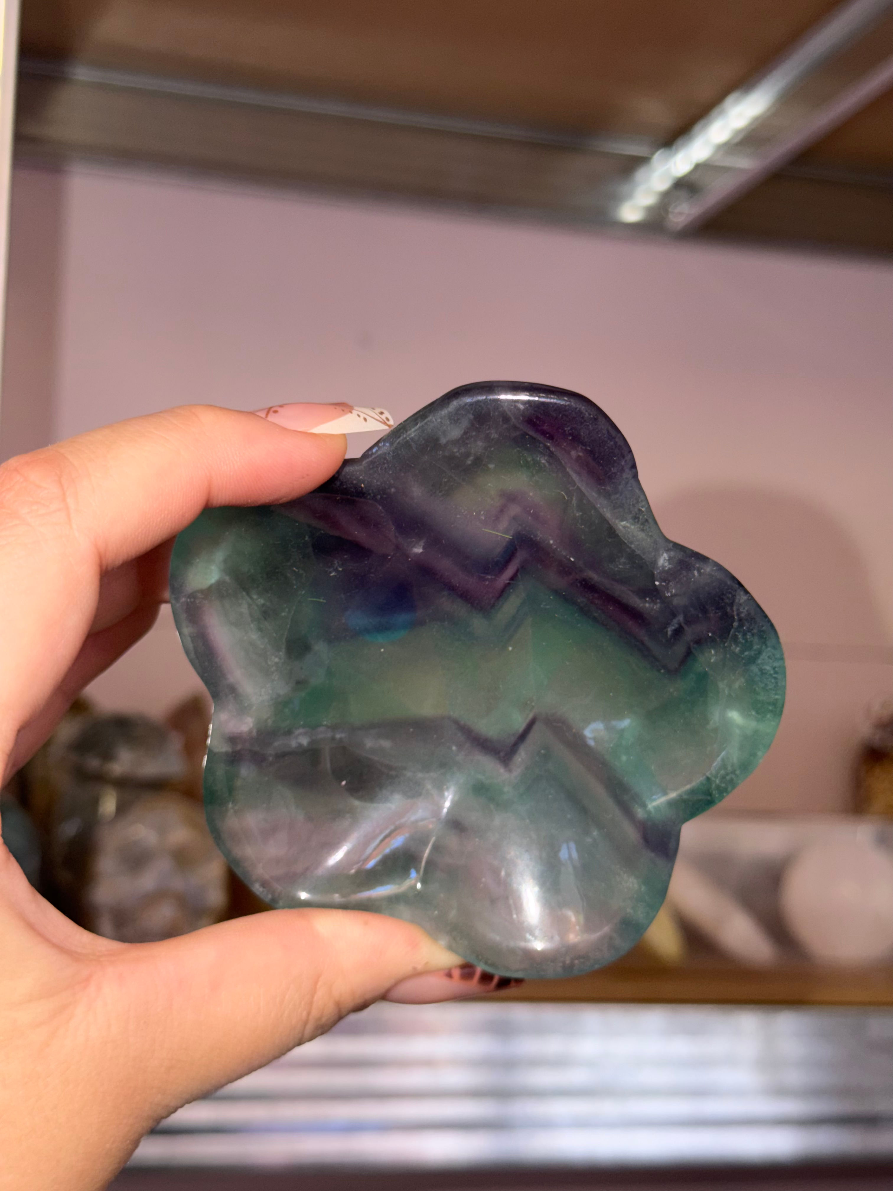 Fluorite flower bowl 