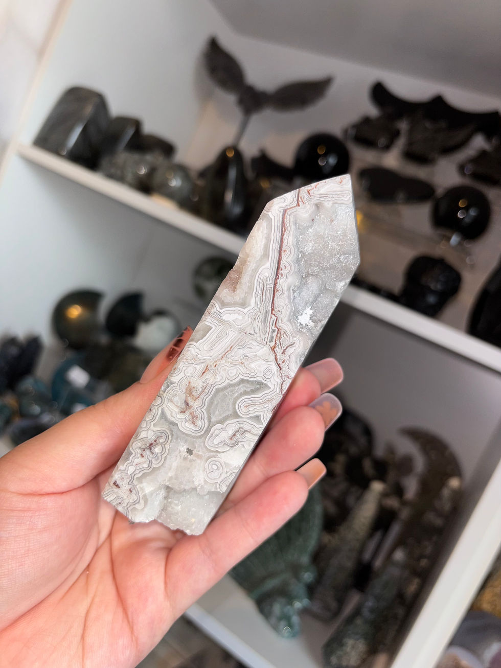 Thumbnail: Mexican crazy lace druzy tower 