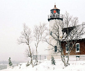 Eagle Harbor lighthouse keeps a constant look over our brewing area