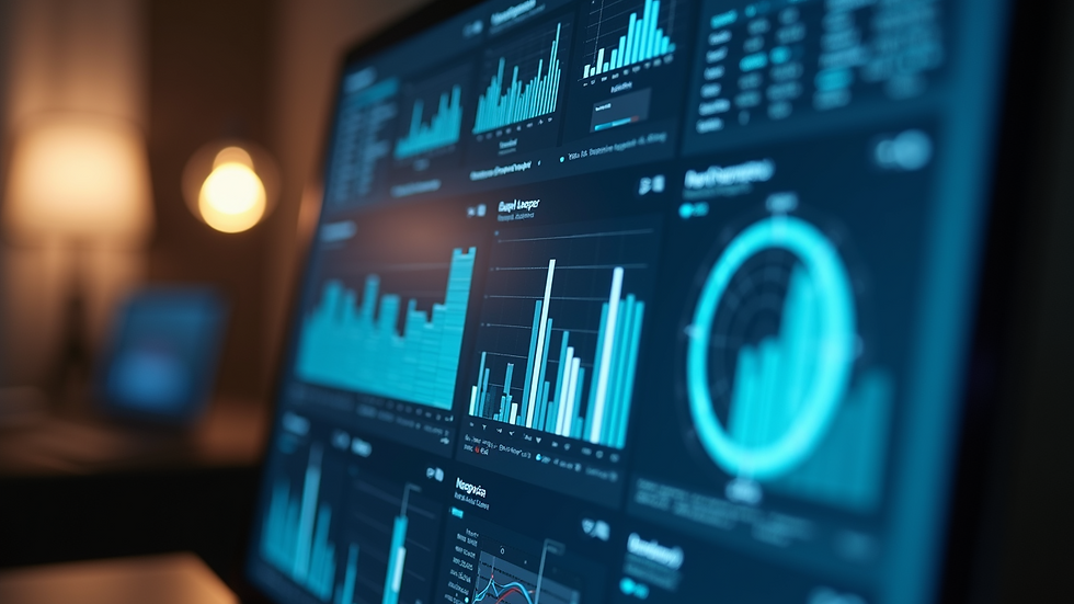 Close-up view of a computer screen showing cybersecurity software dashboard