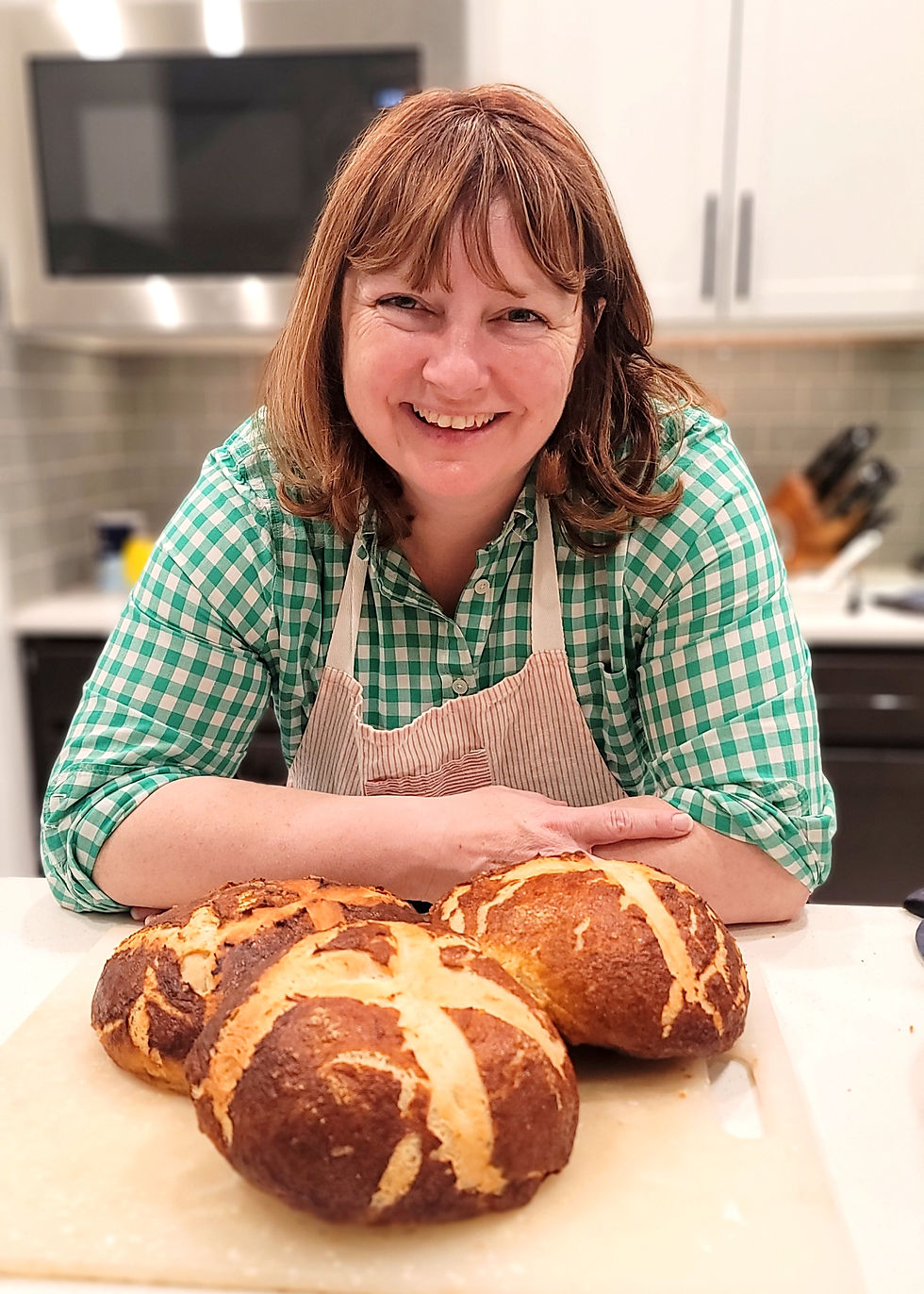 pretzel bowls on counter