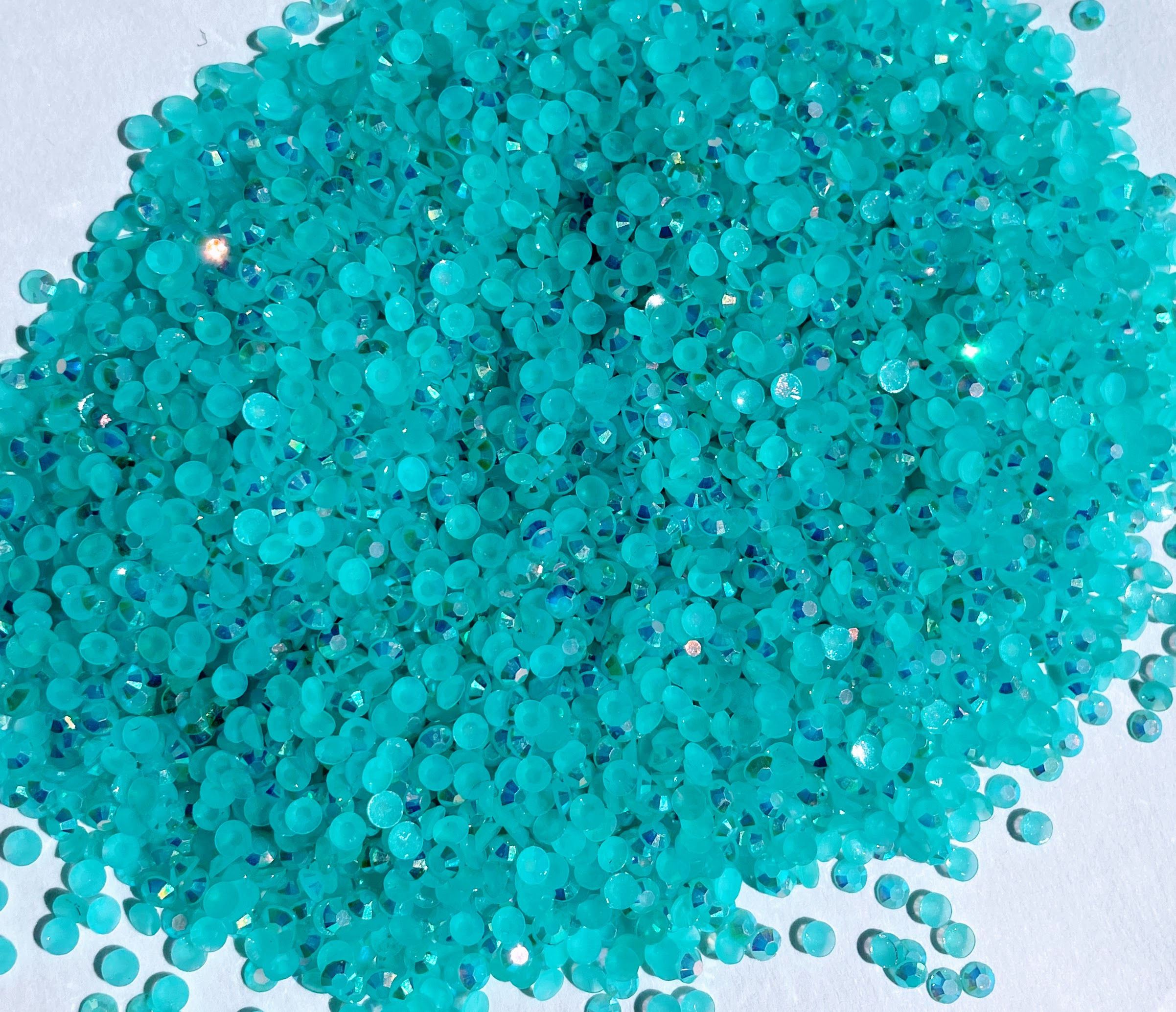 Aqua AB Jelly Resin Rhinestones