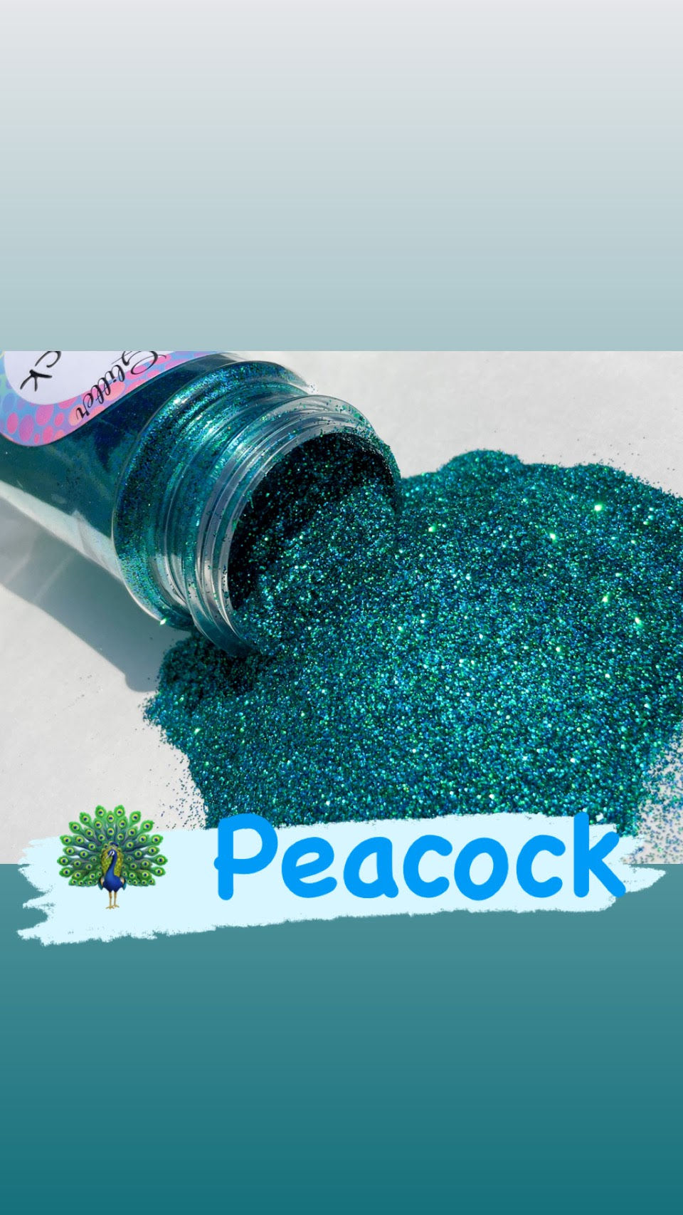 Thumbnail: Peacock - Blue Metallic Polyester Glitter