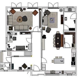 2D visual of a cad drawing for a ground floor refurbishment in Epsom