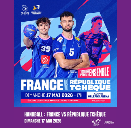 Affiche de la rencontre France Republique Tcheque de Handball