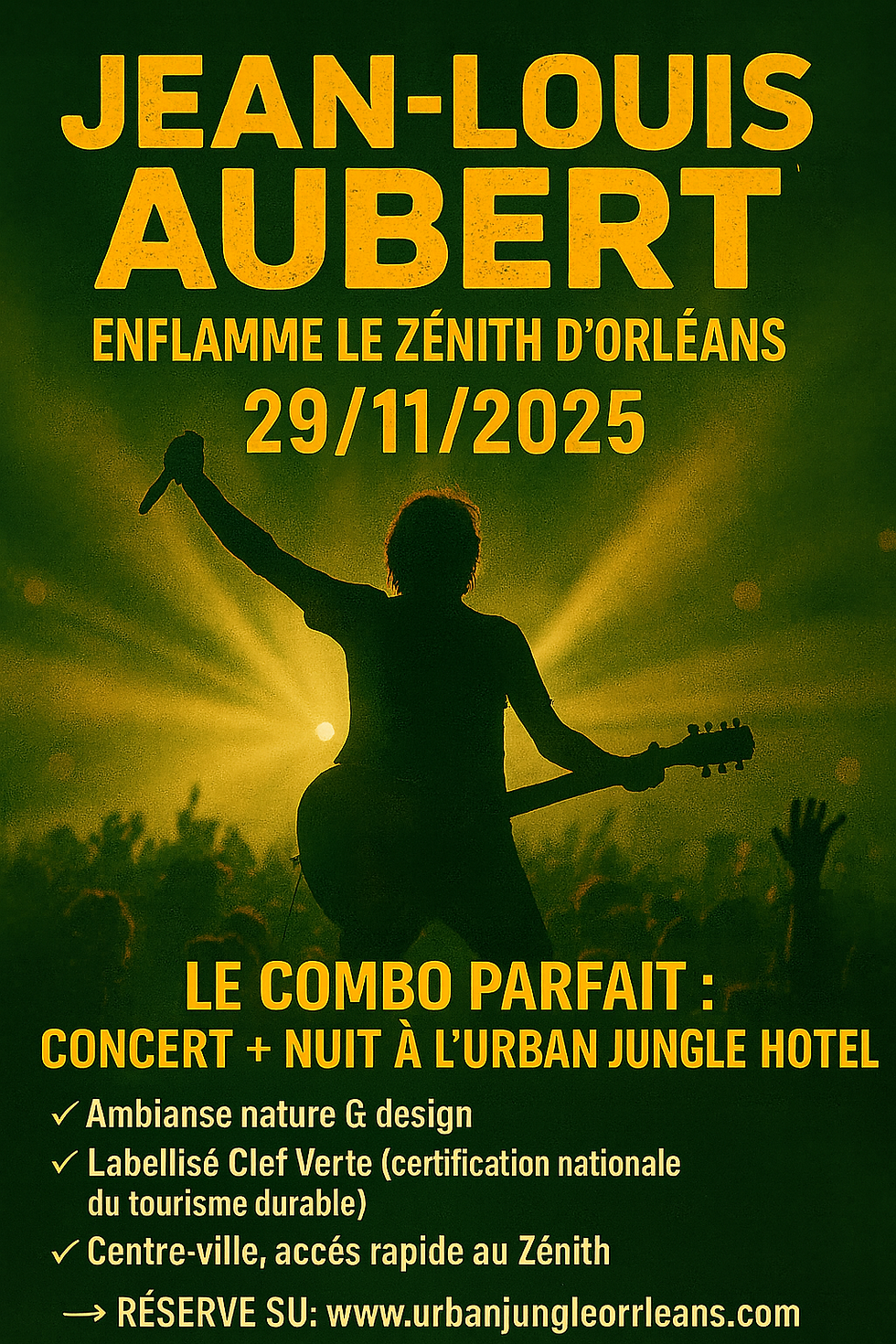 🌿 Le combo parfait : Concert + Nuit à l’Urban Jungle Hotel