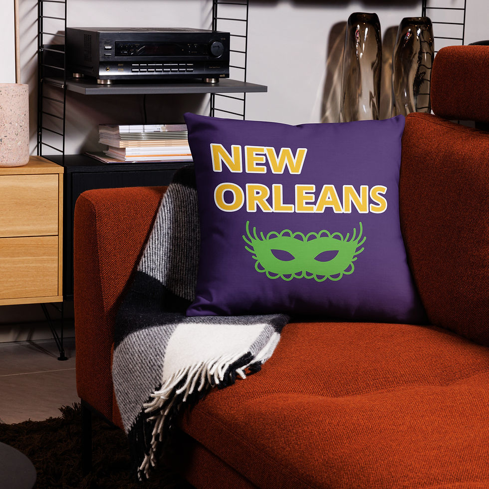 Thumbnail: NERD DOOIE-NOLA Mardi Gras Premium Pillow