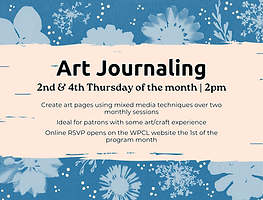 Blue Indigo White Artistic Vintage Floral Cyanotype Art Journal In My Life Presentation.pn