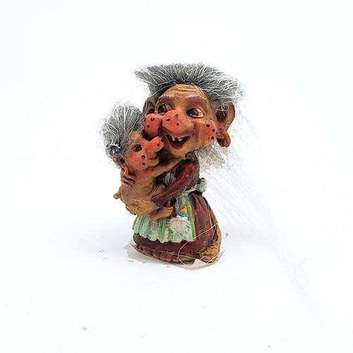 Swedish Trolls, Mother and Baby | trollhole