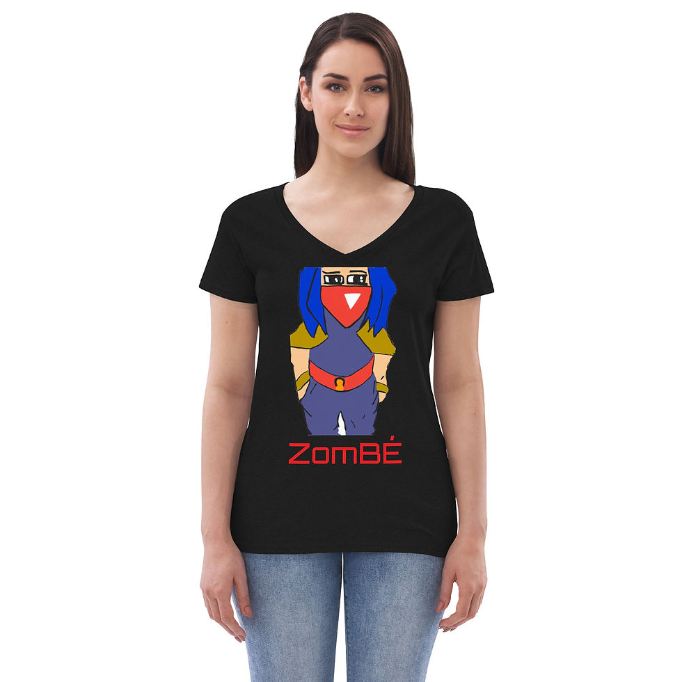 Women’s "ZomBÈ Bandit" v-neck t-shirt