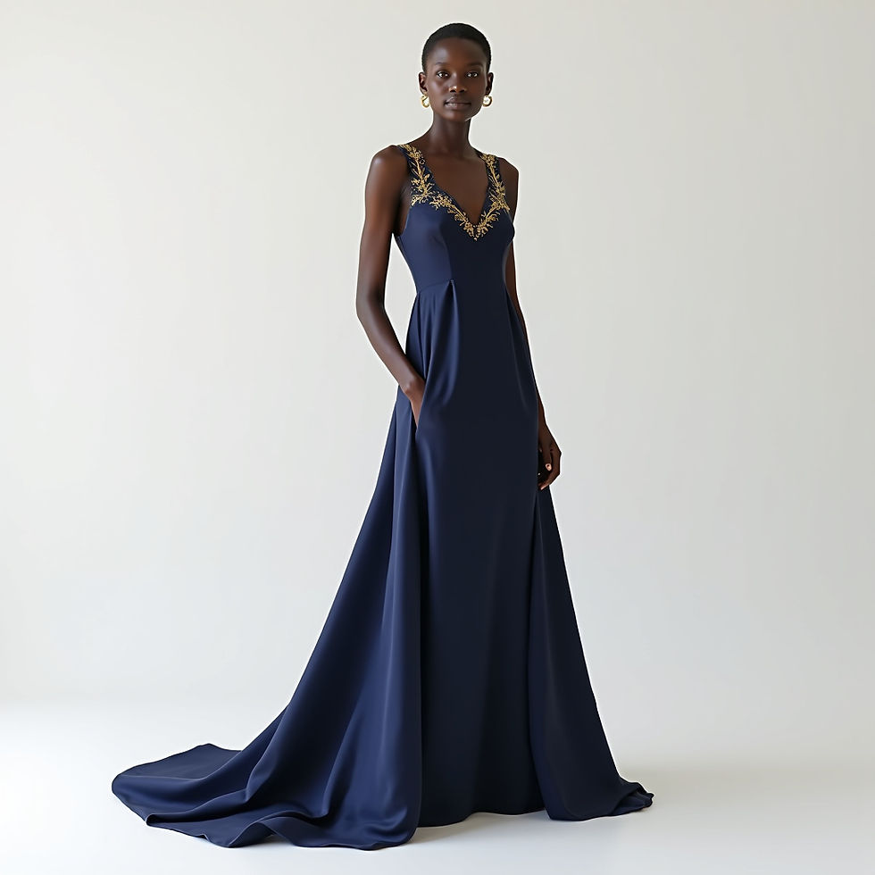 Midnight Silk Gown