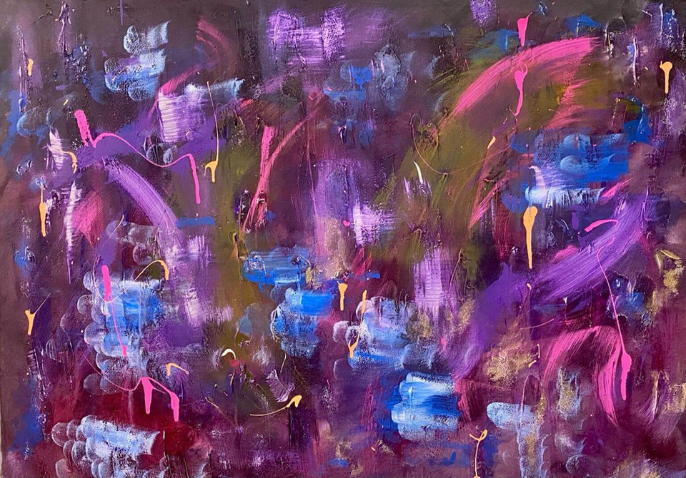 large scale original abstract acrylic painting