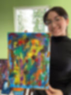 vibrant abstract painting