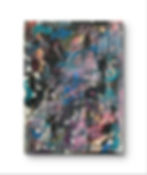 abstract black and pink colorful acarylic painting