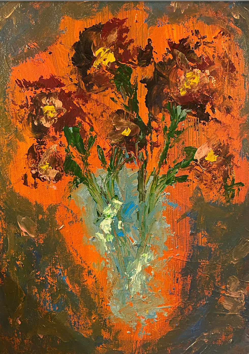 abstract floral painting