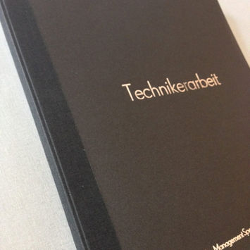Technikerarbeit gedruckt und gebunden KREPAP Buchbinderei