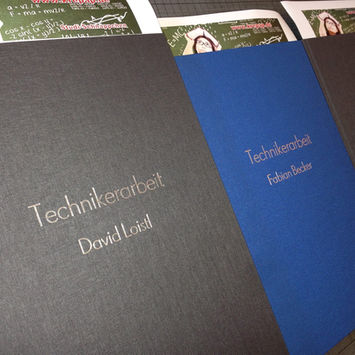 Technikerarbeit gedruckt und gebunden KREPAP Buchbinderei