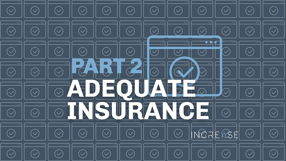 Step 4: Adequate Insurance Part 2