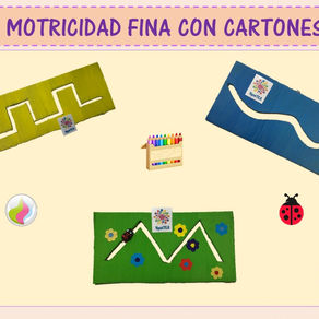 🐞Motricidad fina con cartones✍